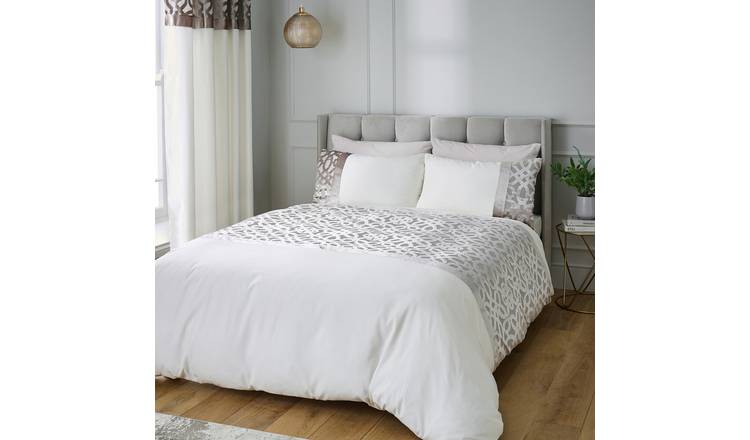 Catherine Lansfield Velvet Natural Bedding Set - King Size