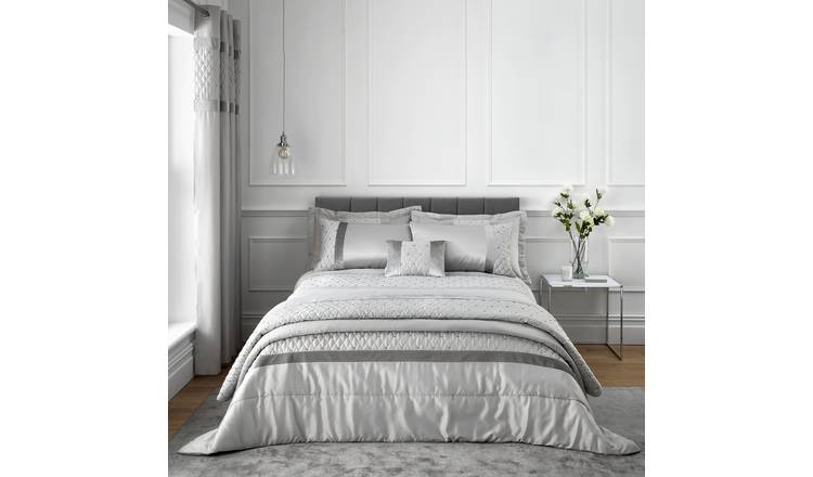 Catherine Lansfield Sequin Silver Bedding Set - Double