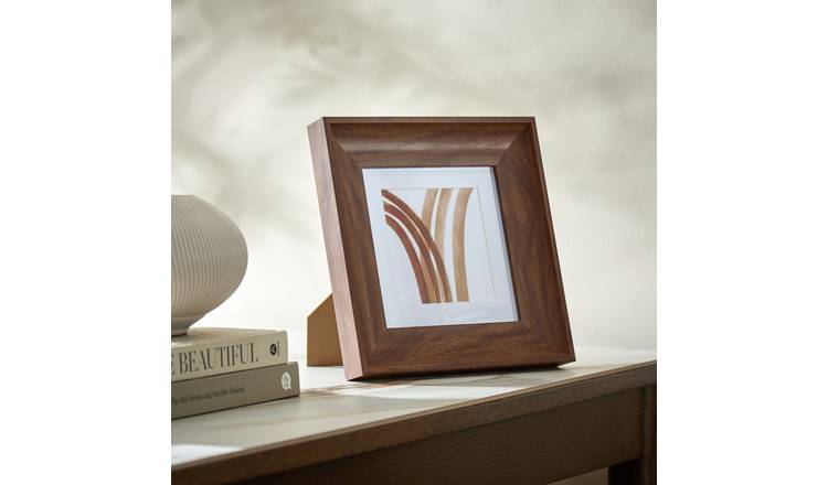 Habitat Brown Walnut Wooden Picture Frame - 4x4"
