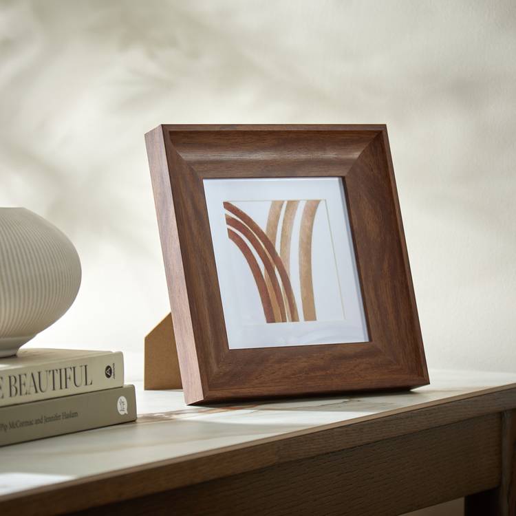 Habitat Walnut Wooden Picture Frame - 4x4" 0
