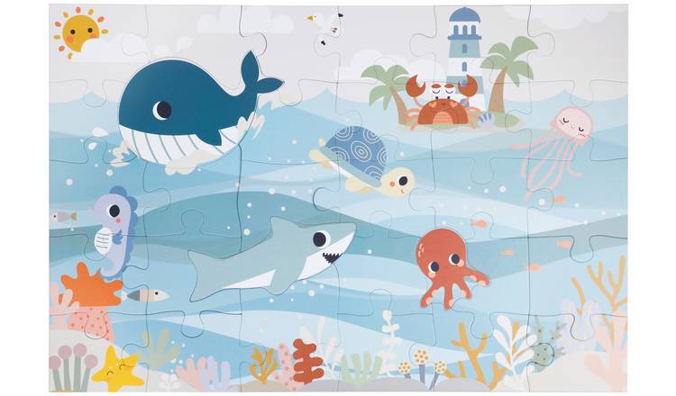 Chad Valley Giant Under The Sea 28 Piece Floor Puzzle