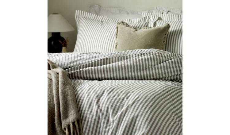 Yard Hebden Cotton Stripe Mole Bedding Set - Super king