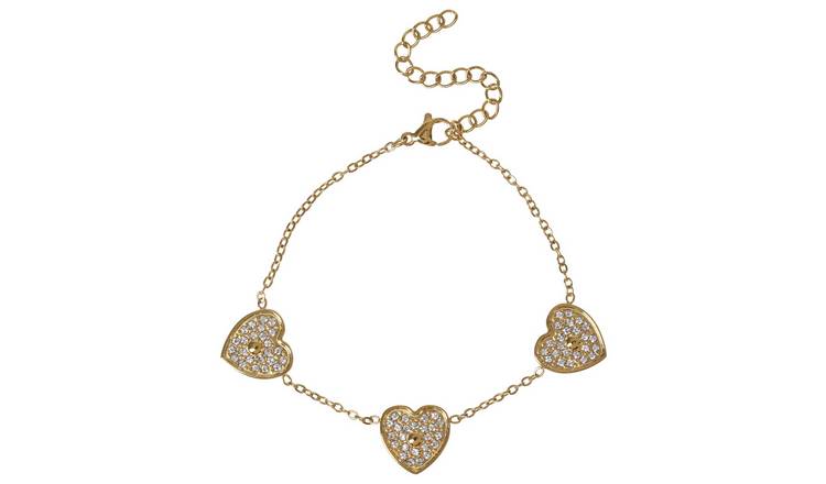 Liars & Lovers Stainless Steel Crystal Heart Bracelet