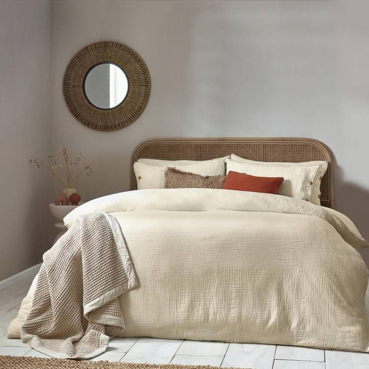 Yard Lark Cotton Muslin Natural Bedding Set - Single 0