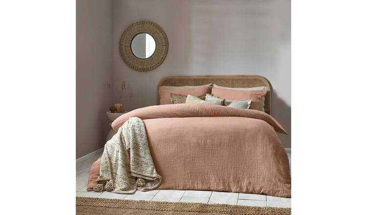 Yard Lark Cotton Muslin Pink Bedding Set - Double