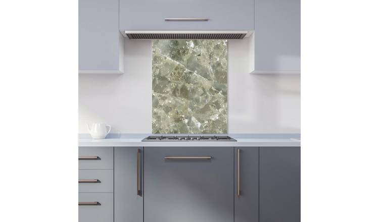 WRT Textured Sage Green Kitchen Splashback - W600xH750mm