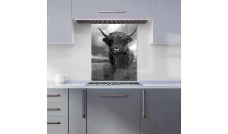 WRT Cow Multicolour Kitchen Splashback - W600xH750mm