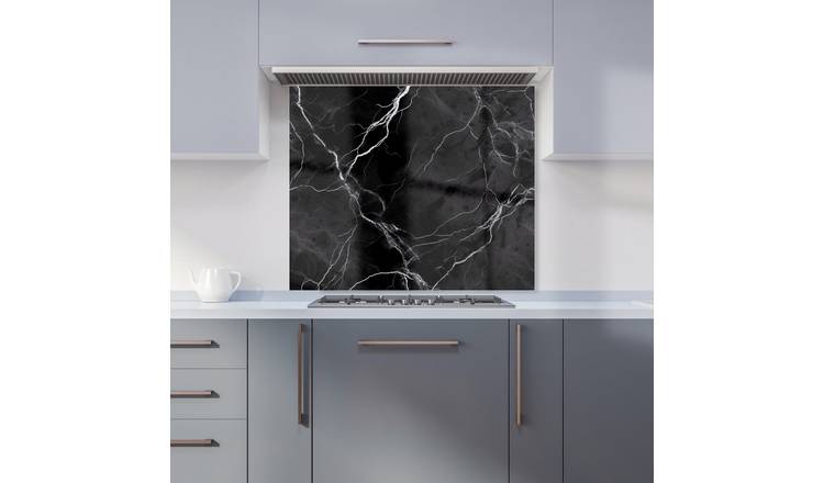 WRT Marble Black Kitchen Splashback - W900xH750mm