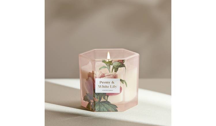Argos Home Medium Boxed Candle - Peony & White Lily