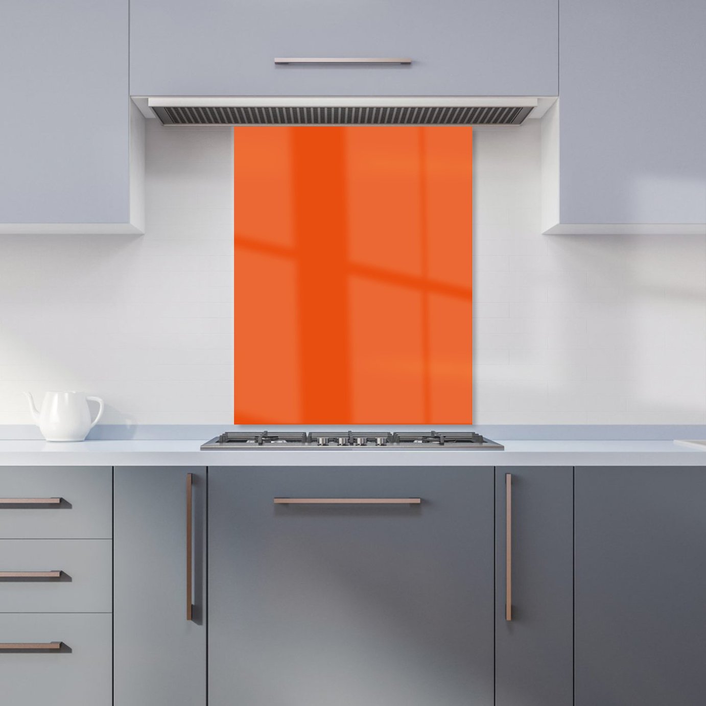 WRT Plain Burnt Orange Kitchen Splashback - W600xH750mm