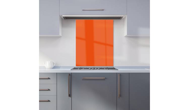 WRT Plain Burnt Orange Kitchen Splashback - W600xH750mm