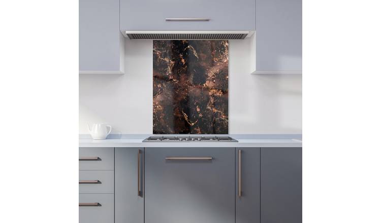 WRT Copper Effect Metallic Kitchen Splashback - W600xH750mm