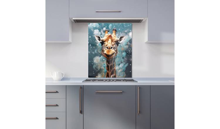 WRT Giraffe Multicolour Kitchen Splashback - W600xH750mm