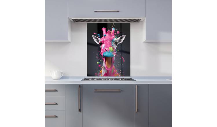 WRT Giraffe Multicolour Kitchen Splashback - W600xH750mm