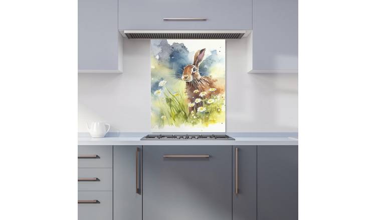 WRT Hare Multicolour Kitchen Splashback - W600xH750mm