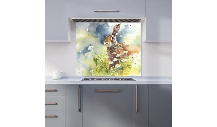 WRT Hare Multicolour Kitchen Splashback - W900xH750mm
