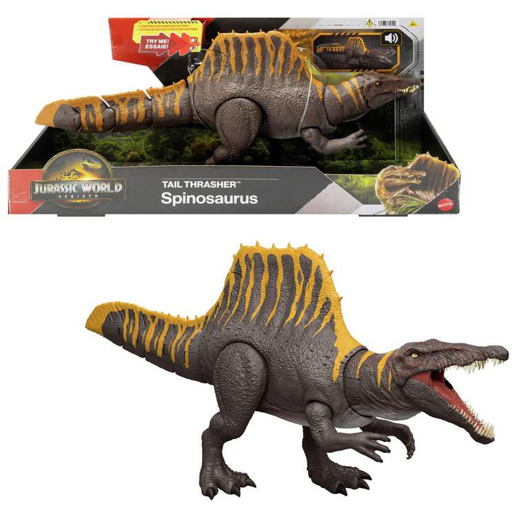 Jurassic World Rebirth Tail Thrash Spinosaurus Dinosaur Toy 0