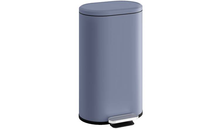 HOMCOM 30L Kitchen Pedal Bin with Inner Bucket - Grey