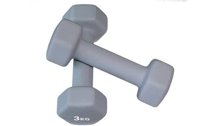 Pro Fitness Cast Iron Dumbbells - 2 x 3kg