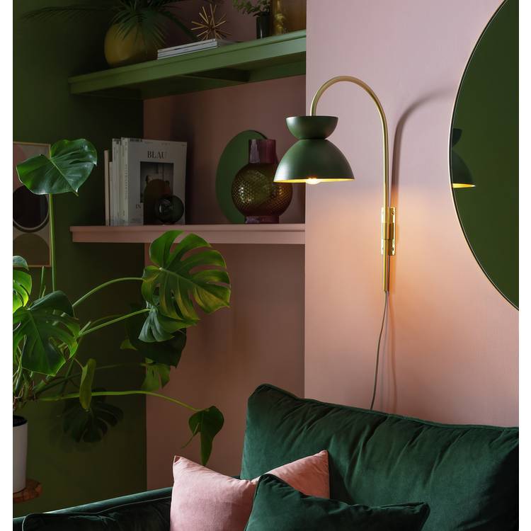 Habitat Citrine Metal Wall Light - Green 0