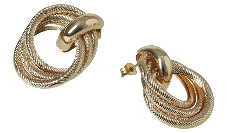 Liars & Lovers Gold Bold Interlocking Knot Hoop Earrings