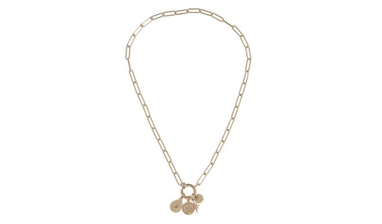 Liars & Loves Gold Tone Mixed Charm Pendant Necklace
