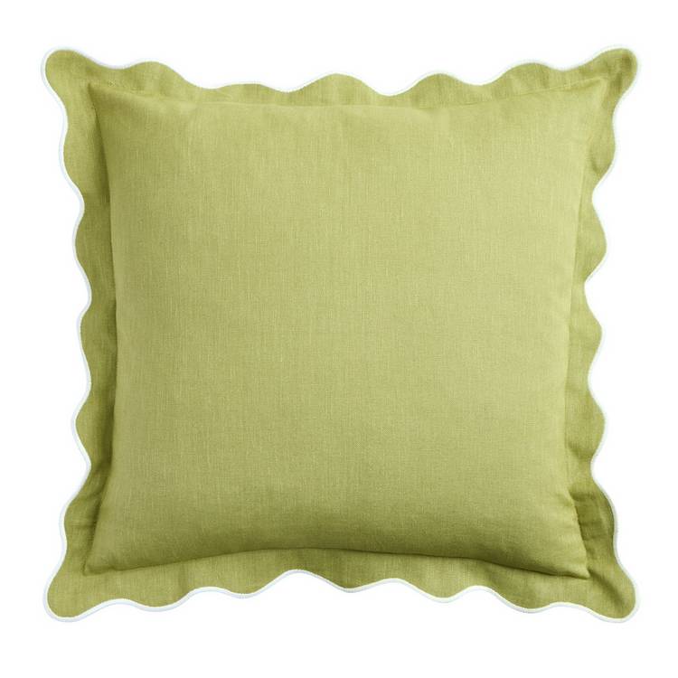 furn. Evans Lichfield Blossoms - Cuscino Imbottito in Poliestere, 43 x 43 cm, Colore: Verde