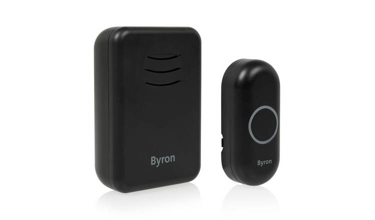 Byron Plug-In Wireless Doorbell Set - Black