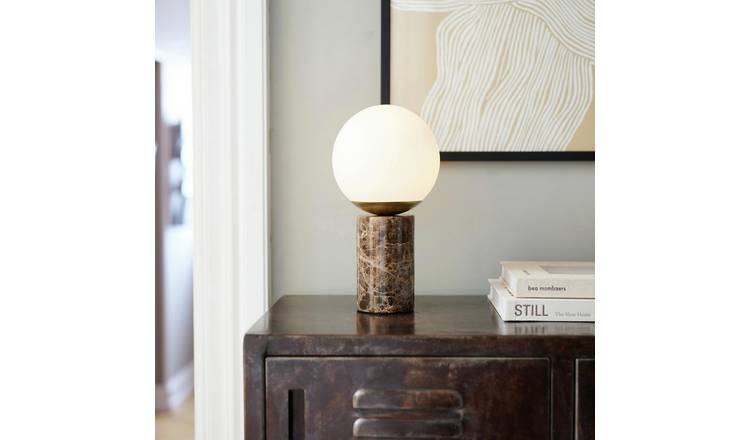 Nordlux Lilly Marble LED Table Lamp - Brown