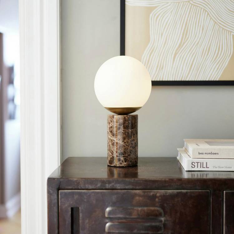 Nordlux Lilly Marble LED Table Lamp - Brown 0