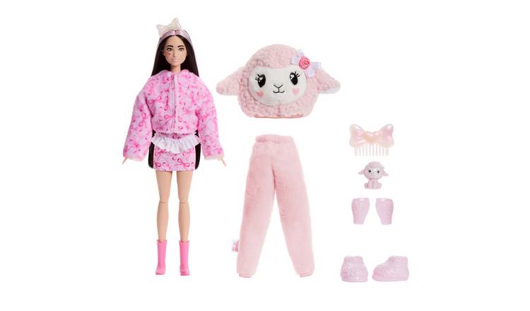 Barbie Reveal Cutie Reveal 13 inch Doll with Sweet Bows Pink Lamb