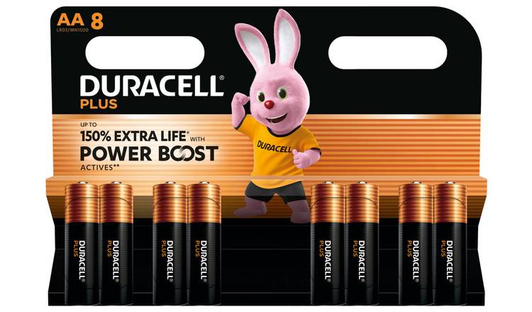 Duracell Plus Power Boost AA Batteries - Pack of 8