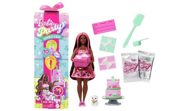 Barbie Party Unboxed Pet Birthday Series Doll & Accessories 