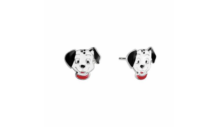 Disney Sterling Silver 101 Dalmations Enamel Stud Earrings