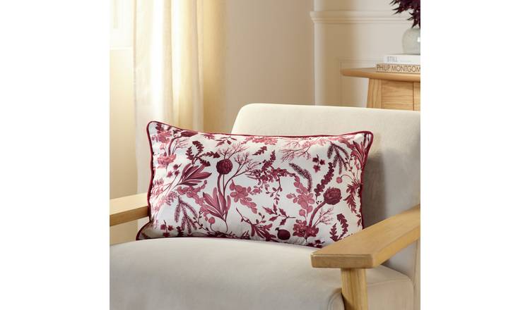 Argos Home Foilage Velvet Cushion - 50x30cm