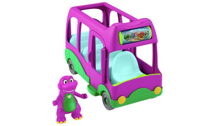 Fisher-Price Barney's World Adventure Bus Push-Along Toy 