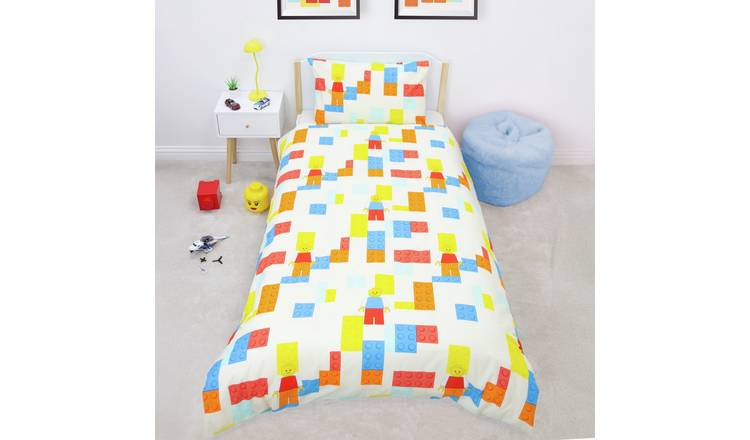 LEGO Brick Blue Kids Bedding Set - Single