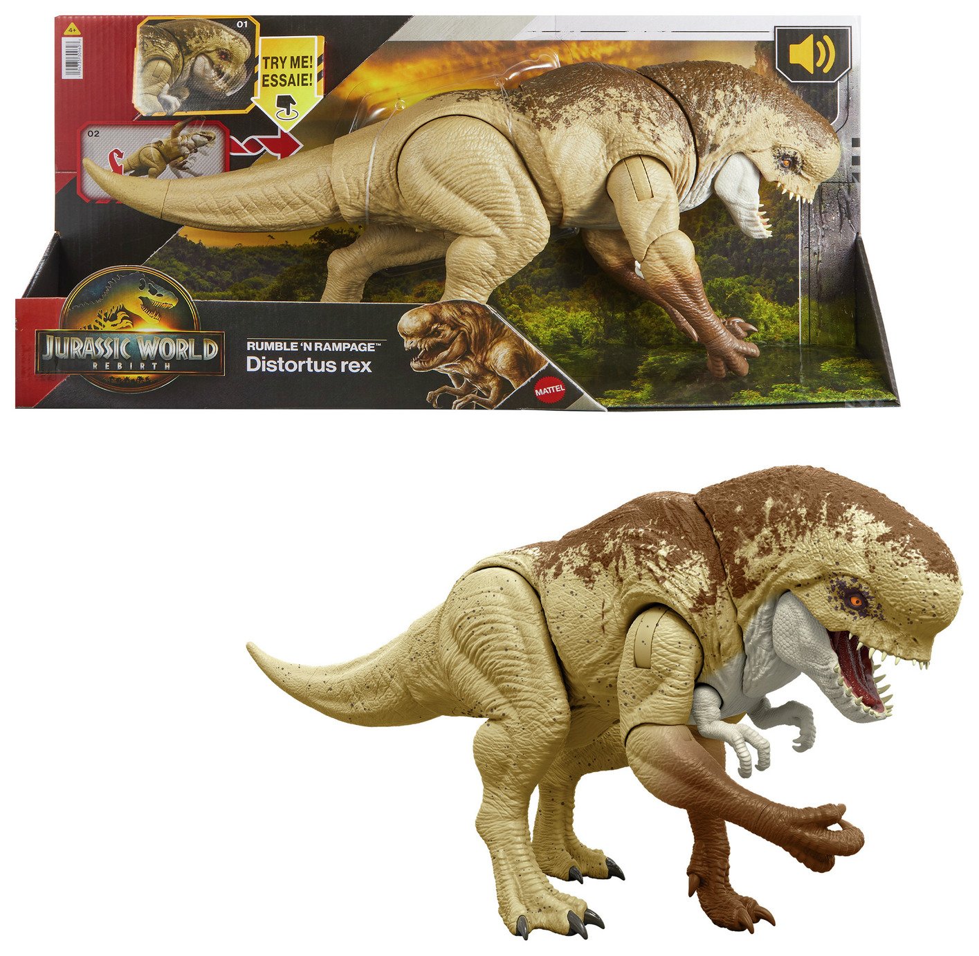 Buy Jurassic World Rebirth Distortus Rex Dinosaur Toy | Playsets