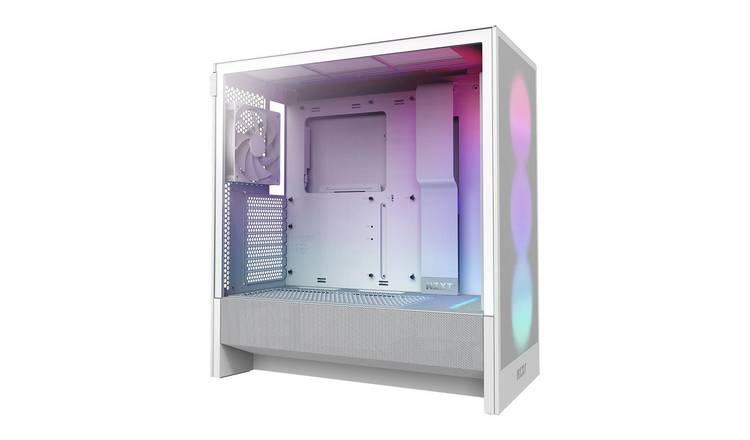 NZXT H5 Flow RGB Mid Tower Computer Case - White