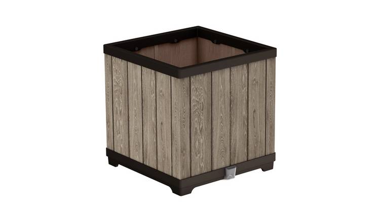 Keter Signature 45.5cm Square Resin Brown Planter
