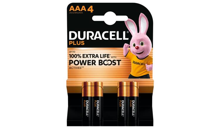 Duarcell Plus Powerboost AAA Batteries - Pack of 4