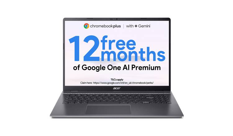 Acer CB516-1H 16in i3 8GB 128GB Chromebook Plus - Grey