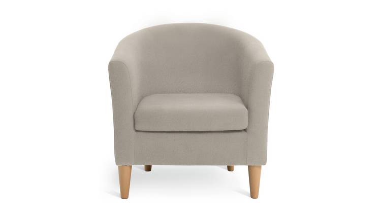 Argos Home Tub Fabric Chair - Natural