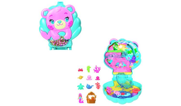 Polly Pocket Glitter Island Compact Playset & Mermaid Doll