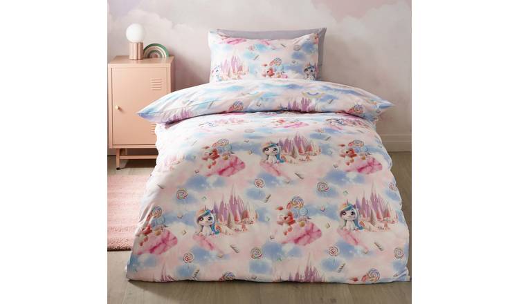 Catherine Lansfield Candy Unicorn Kids Bedding Set - Double