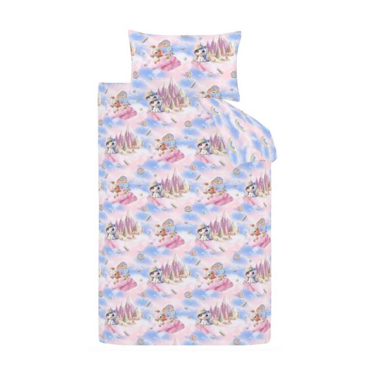 Catherine Lansfield Candy Unicorn Kids Bedding Set - Single 0
