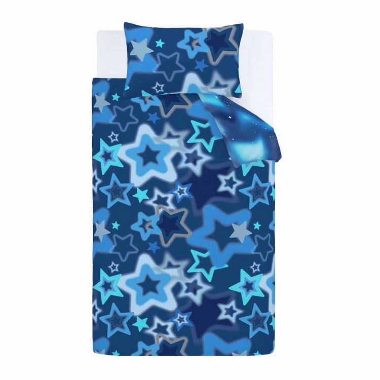 Catherine Lansfield Ombre Star Blue Kids Bedding Set- Single 0