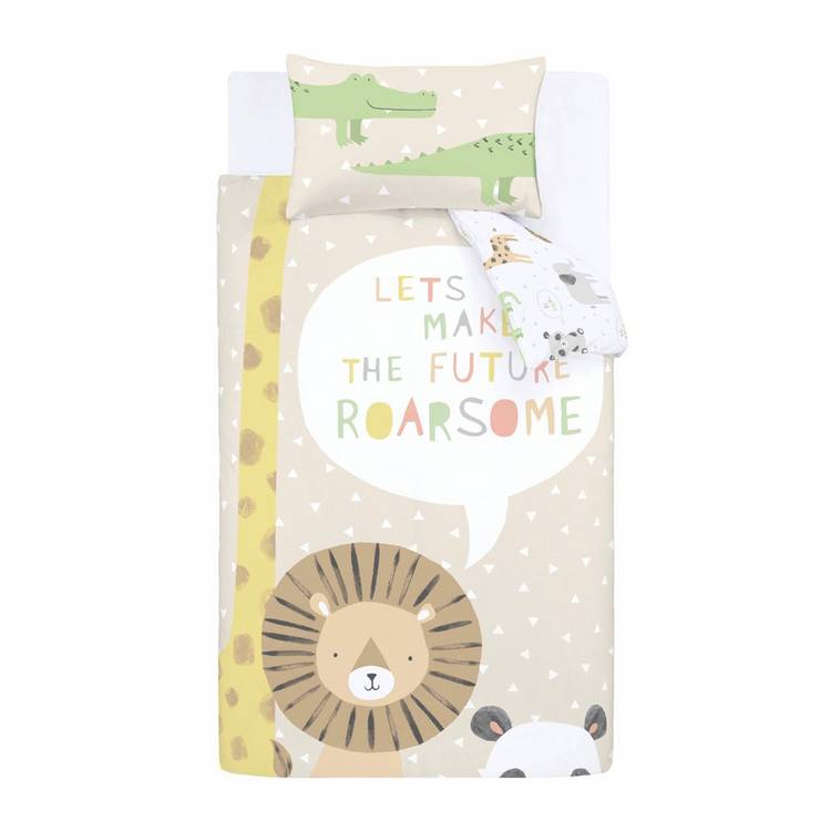 Catherine Lansfield Roarsome Safari Kids Bedding Set- Single 0