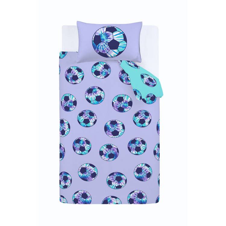 Catherine Lansfield Tie Dye Football Kids Bedding Set-Single 0