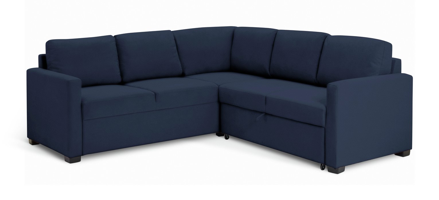 Buy Habitat Reagan Fabric Corner Sofa Bed - Navy | Sofabeds | Habitat